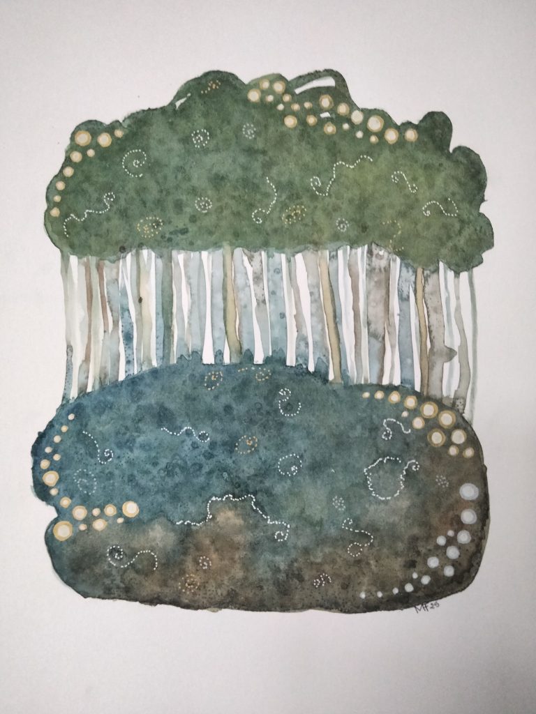 B02 NATURES 42X30 AQUAREL·LA + ACRÍLIC + ROTUS 75,00 €