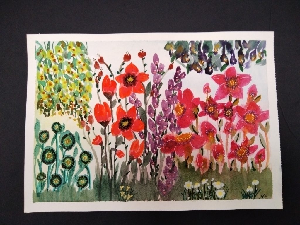 P03 PRIMAVERES 30X21 AQUAREL·LA + ACRÍLIC + ROTUS 65,00 €
